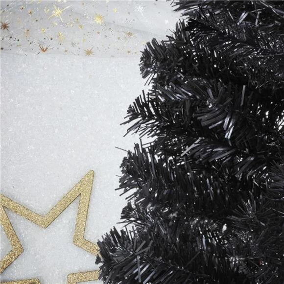 3FT Artificial Christmas Tree Black Mini Tabletop Christmas Pine Tree - Picture 6 of 8